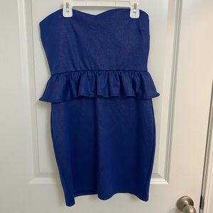 Love CULTURE Peplum Blue Dress L Size